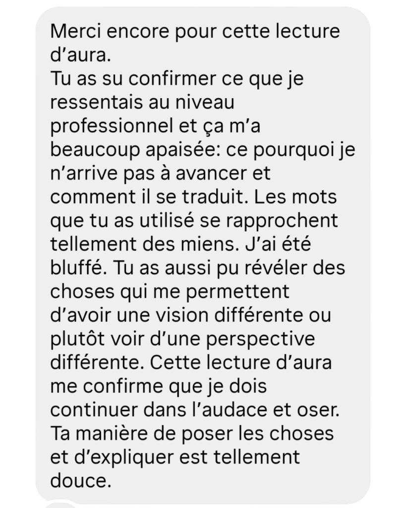 témoignage lecture d'aura Karine